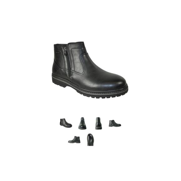 BRAVO MEN BOOT MARK-4 CASUAL WINTER inside FUR BOOT - WATERPROOF BLACK NIB 55$ - Picture 1 of 10